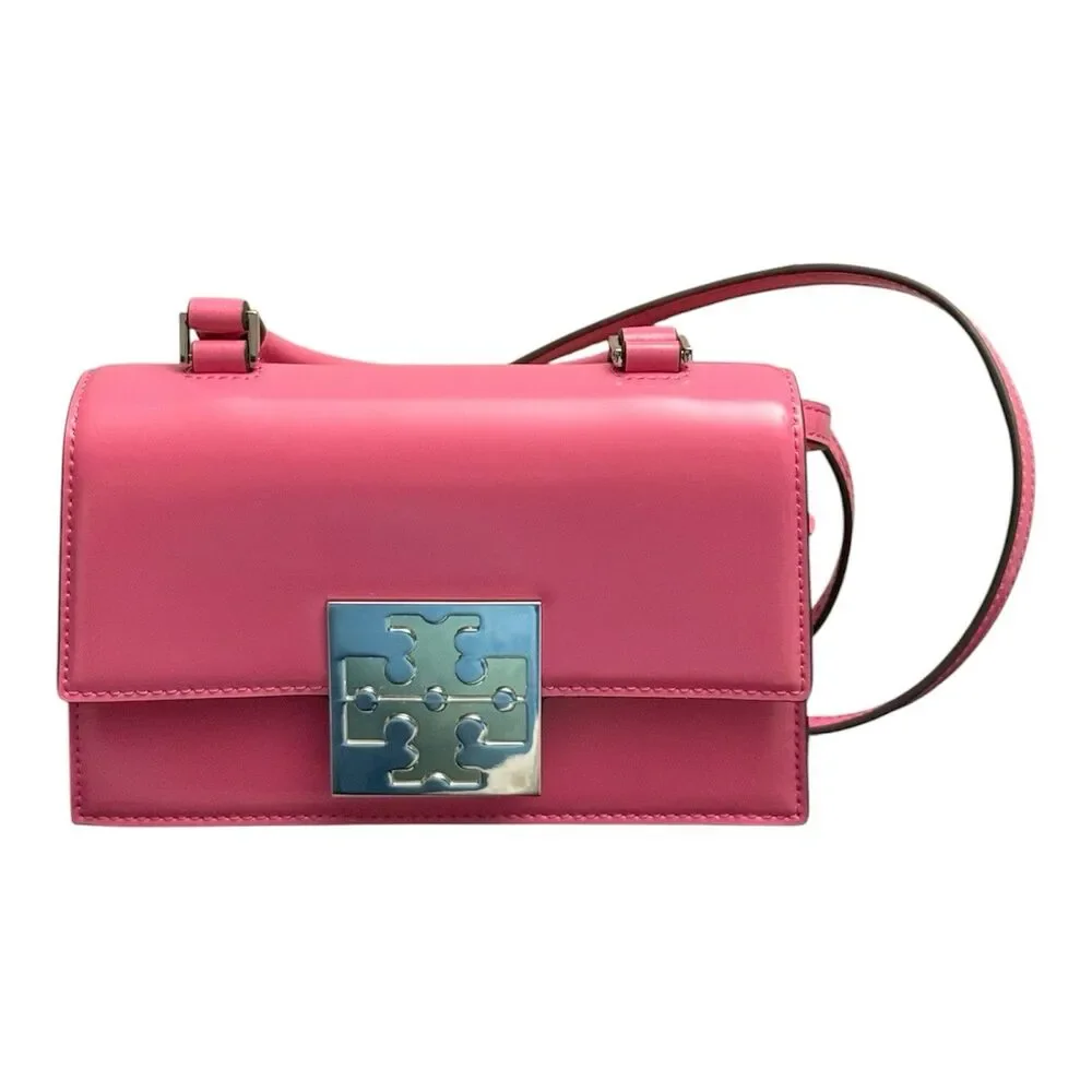 Tory Burch Bon Bon Spazzolato Mini Top Handle Bag Watermelon Pink New with tag